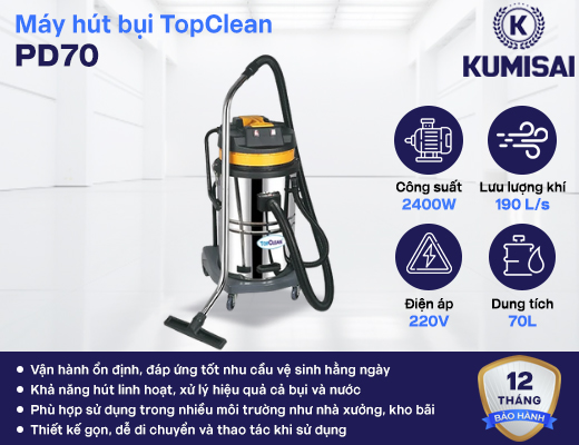 Máy hút bụi công nghiệp TopClean PD70 - 2